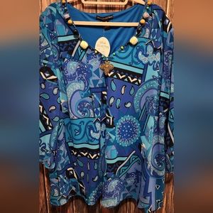 DIVA COLLECTION AZTEC PRINT SHIRT